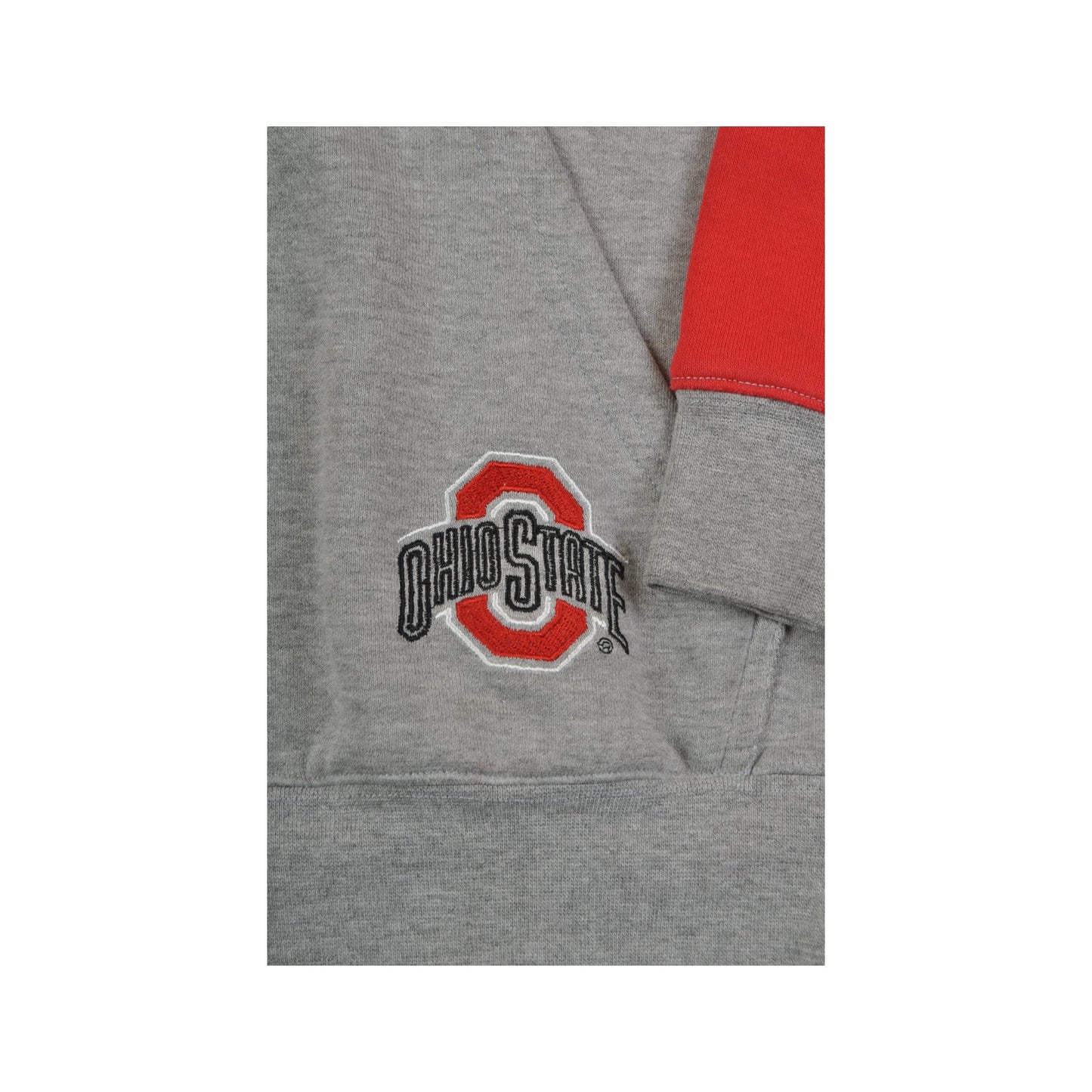 Vintage Ohio State Buckeyes Hoodie Sweatshirt Grey Medium