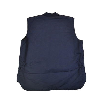 Vintage Workwear Vest Utility Jacket Navy Large