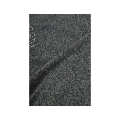 Vintage Fleece 1/4 Zip Retro Block Colour Pattern Grey Medium
