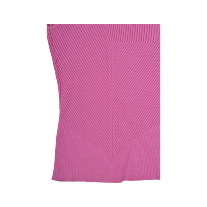 Vintage Y2K Roll Neck Sleeveless Top Pink Medium