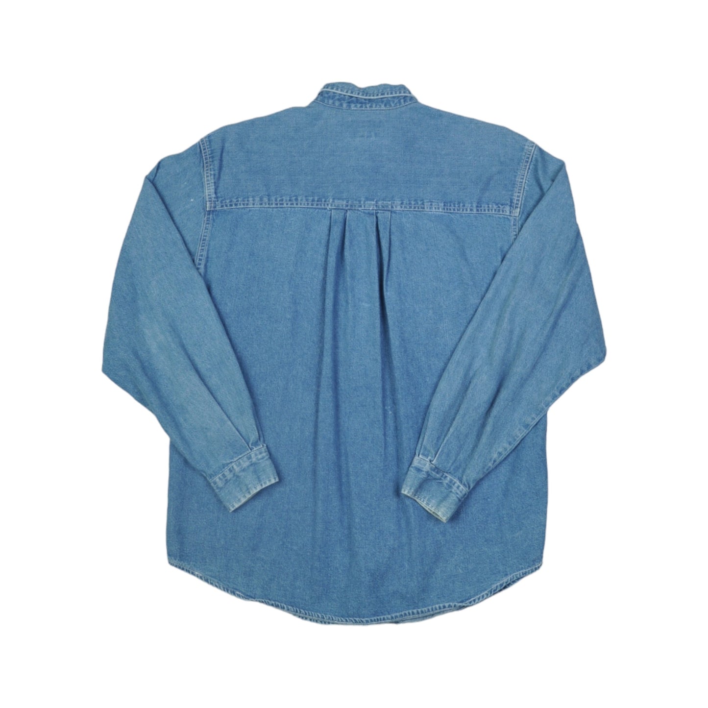 Vintage Dockers Denim Shirt Long Sleeve Blue Ladies Medium