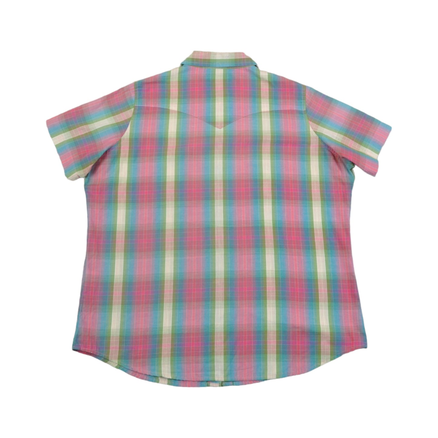 Vintage Wrangler Western Checked Shirt Short Sleeved Ladies XL