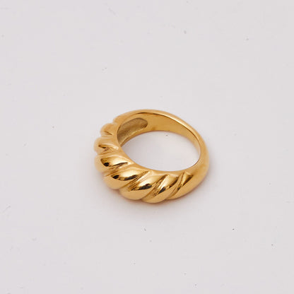 Chunky Croissant Gold Ring
