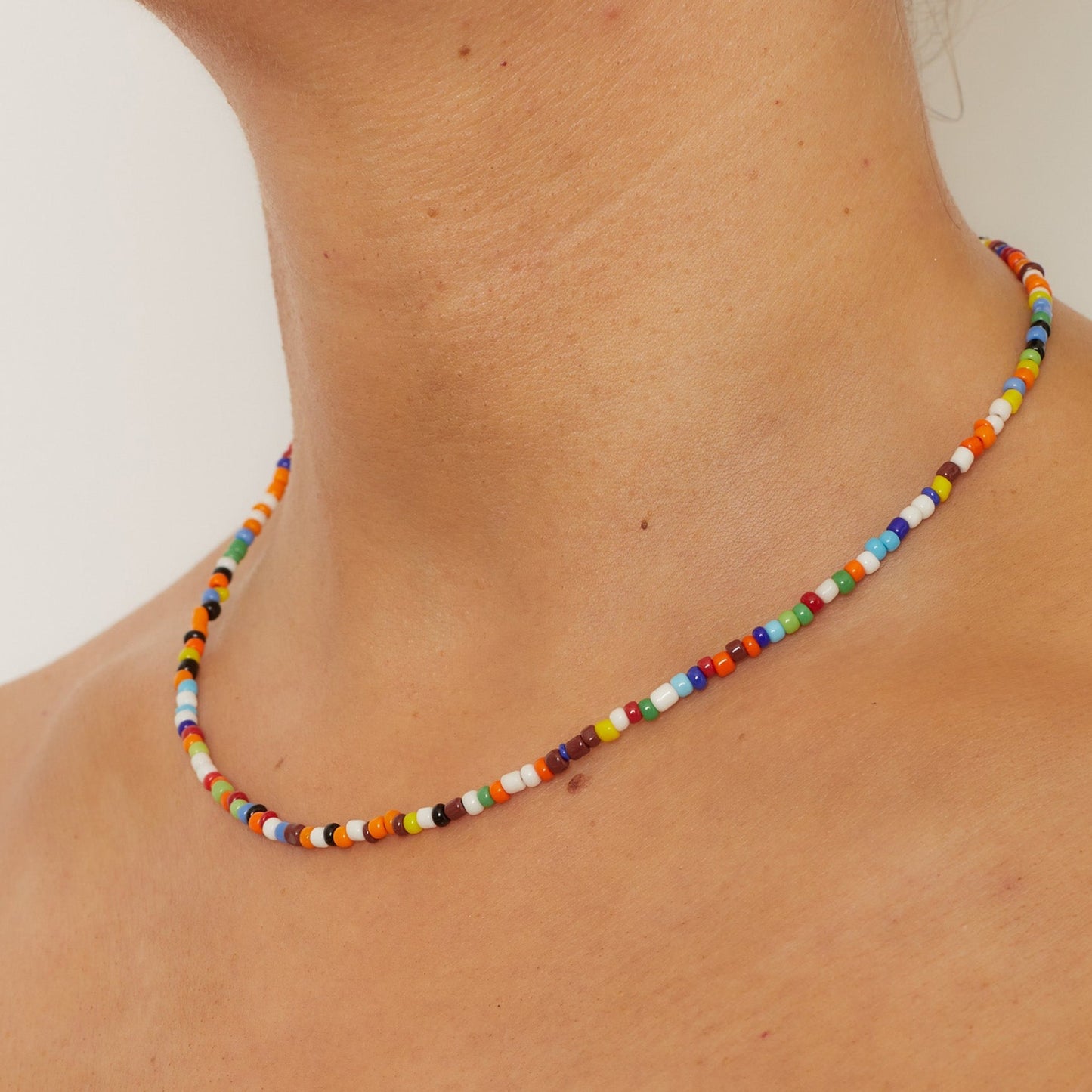 Multi Mini Beaded Necklace Colourful