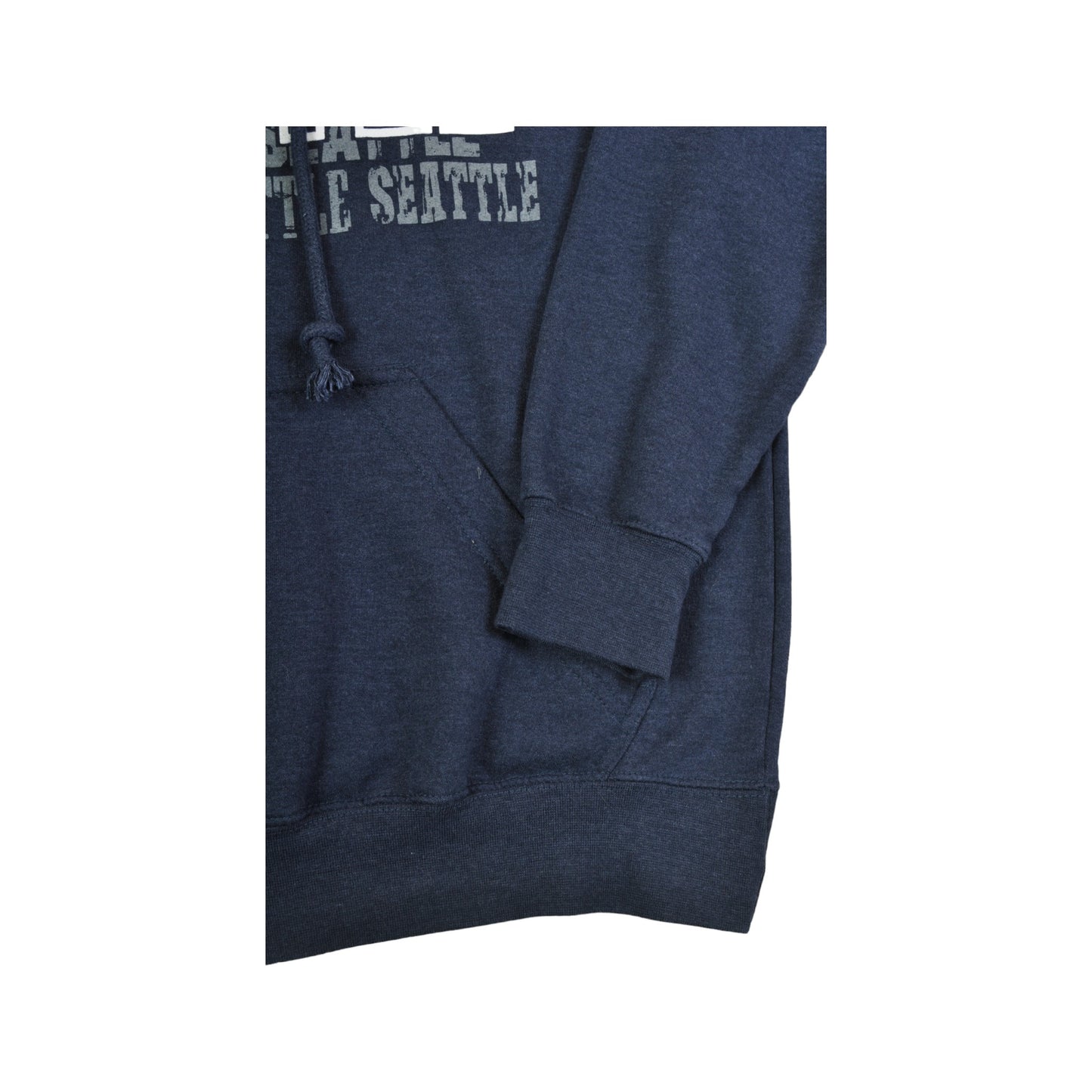 Vintage Seattle Hoodie Sweatshirt Navy Small