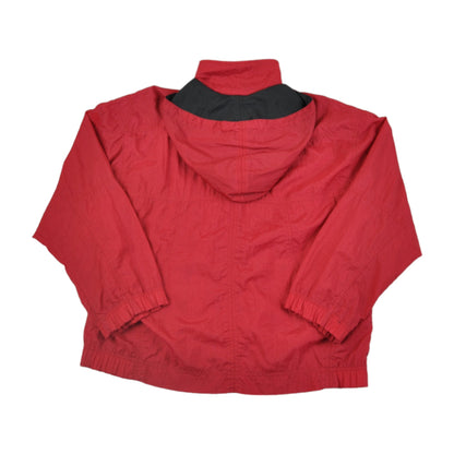 Vintage Nike Windbreaker Jacket Red Ladies Medium
