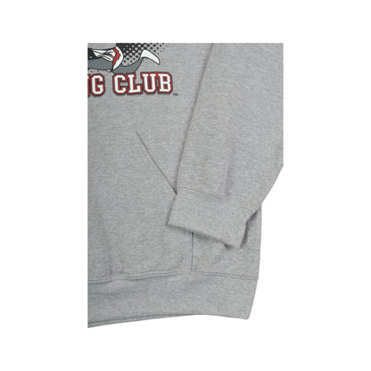 Vintage Landsharks Running Club Hoodie Sweatshirt Grey Small