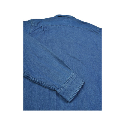 Vintage Wrangler Shirt Long Sleeve Denim Blue XL