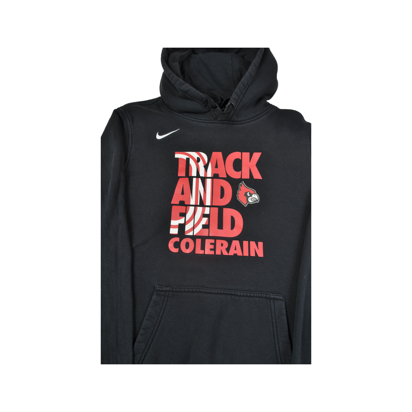 Vintage Nike Colerain Track and Field Hoodie Sweatshirt Black Small