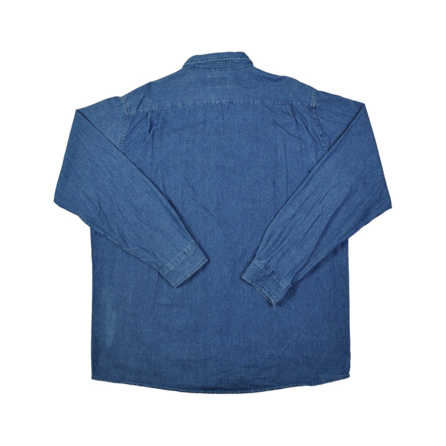 Vintage Wrangler Shirt Long Sleeve Denim Blue XL