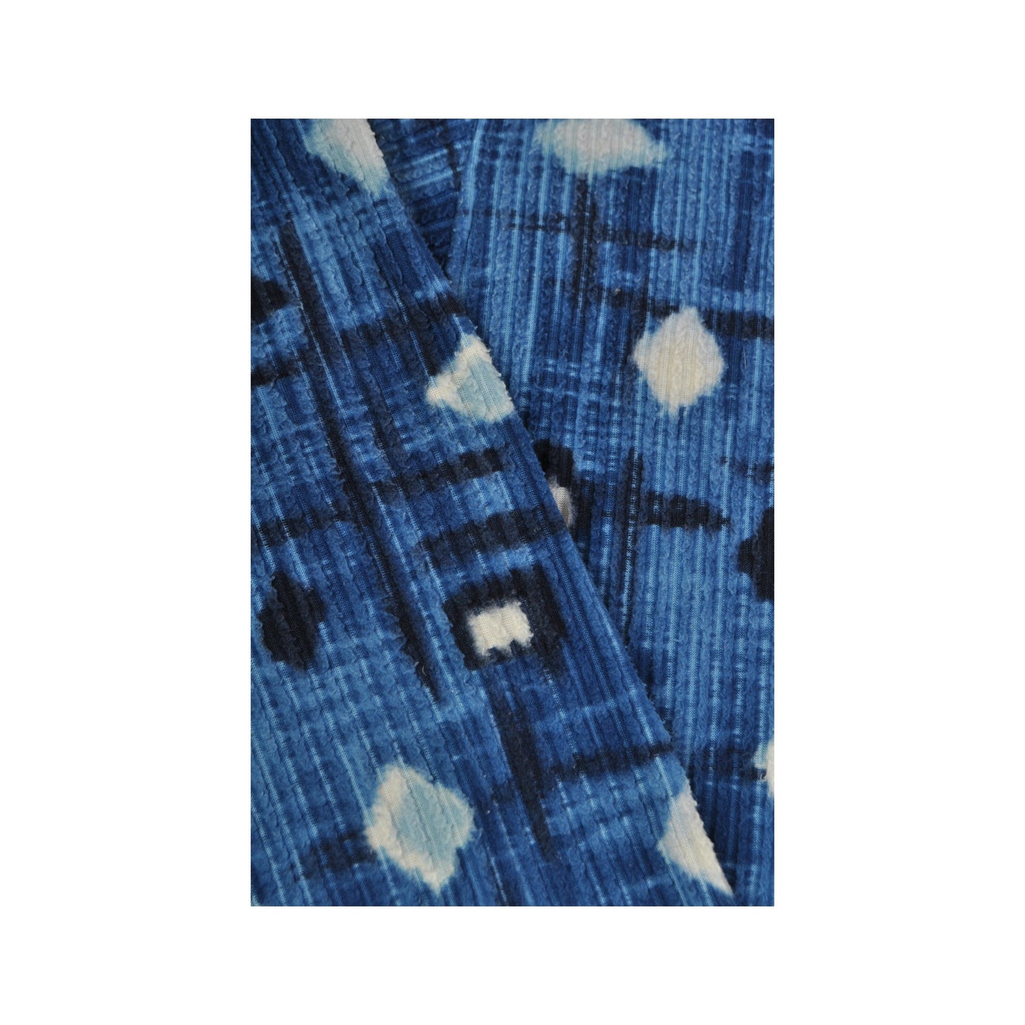 Vintage Diadora Fleece 1/4 Zip Retro Pattern Blue Small
