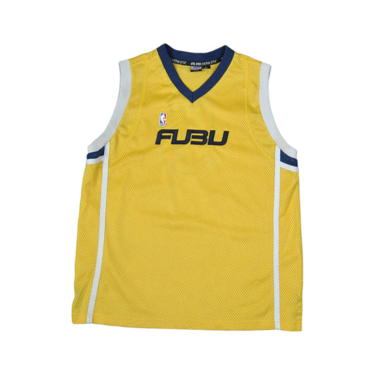 Vintage FUBU Basketball Jersey Yellow Small