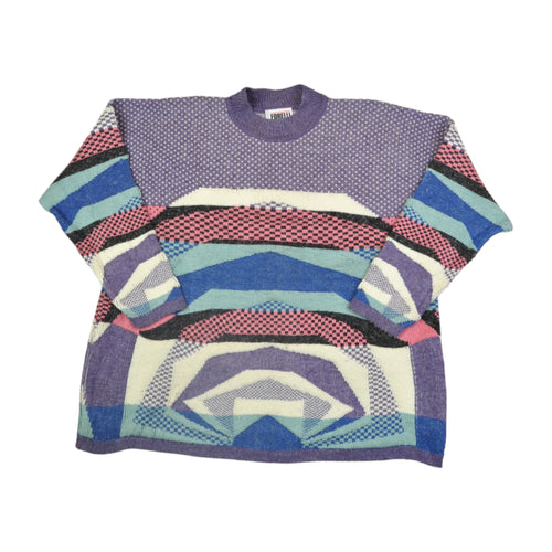 Vintage Knitwear Sweater Retro Pattern Ladies XXXL