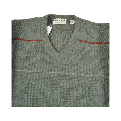 Vintage Knitted Jumper Retro Pattern Medium
