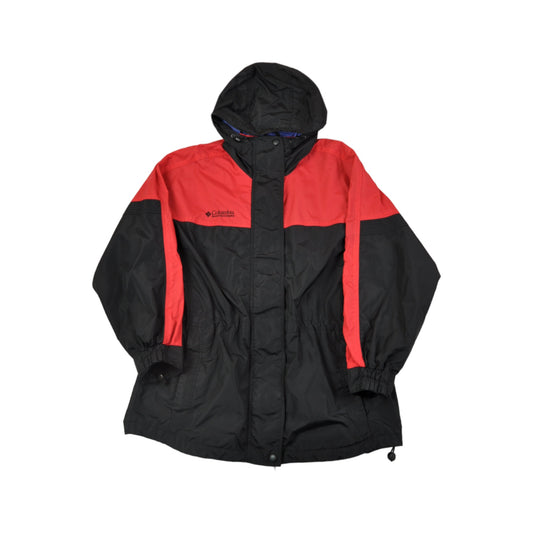 Vintage Columbia Jacket Waterproof Black/Red Ladies Large