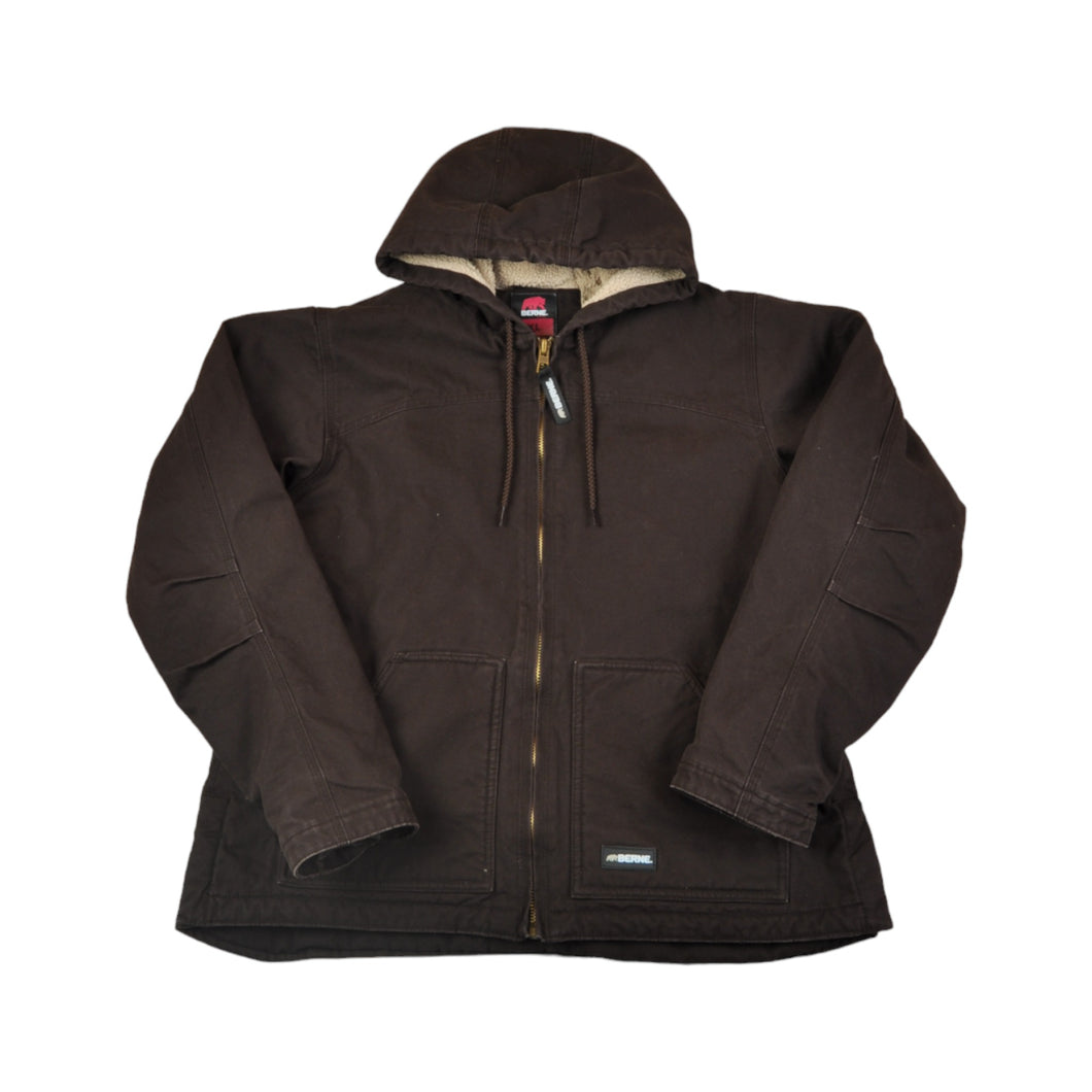 Vintage Berne Workwear Active Jacket Sherpa Lined Brown Ladies XL