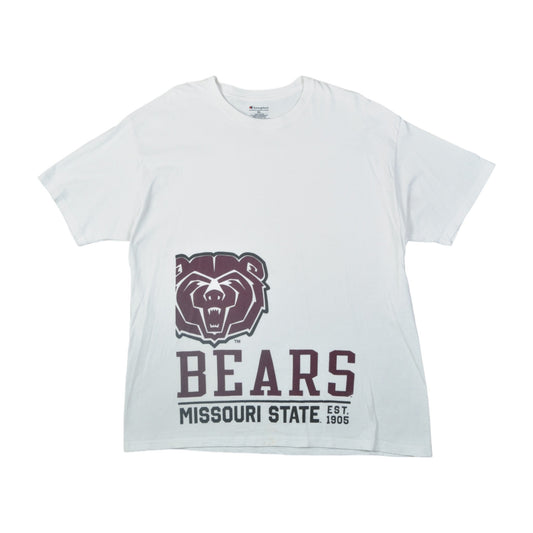 Vintage Champion Bears Missouri State T-Shirt White Large