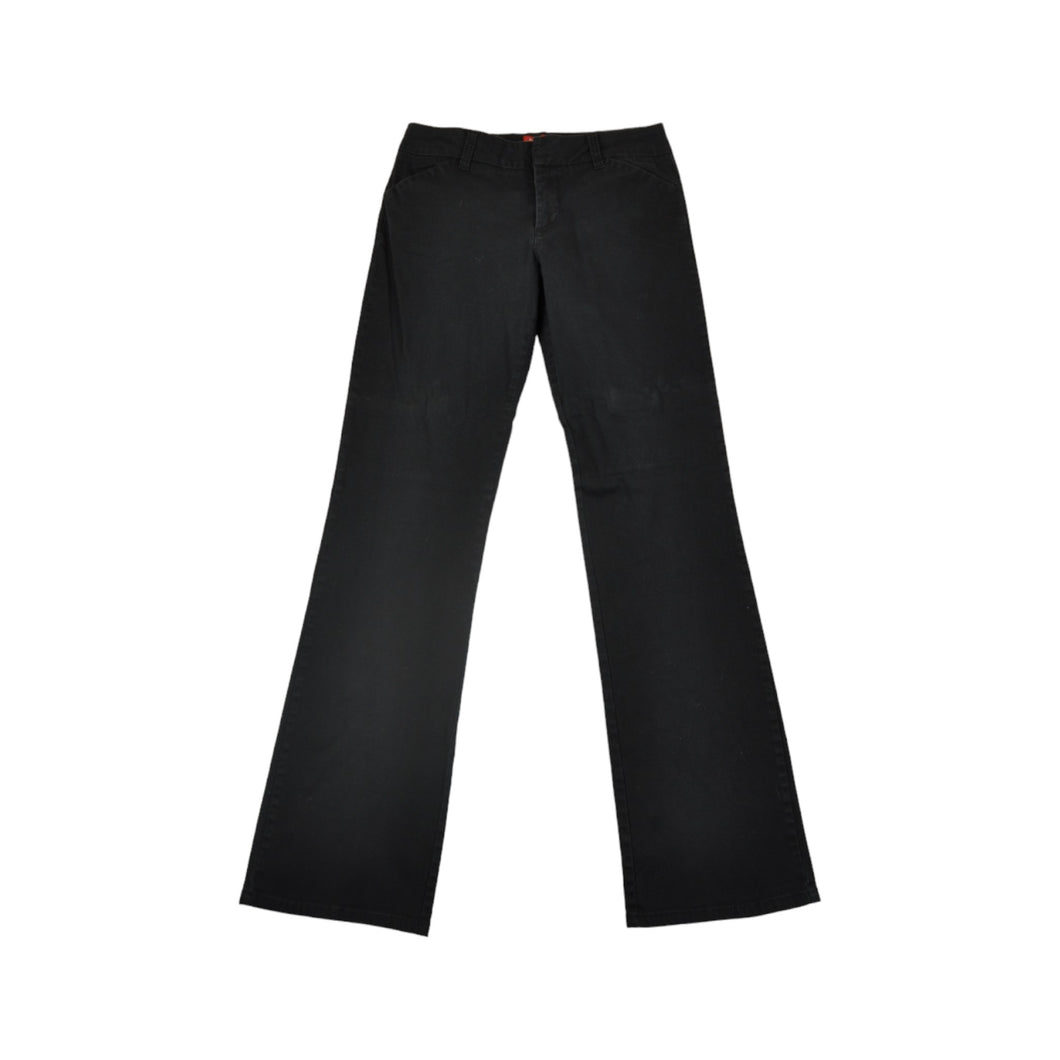 Vintage Dickies Flared Trousers Y2K Black Ladies W30 W31