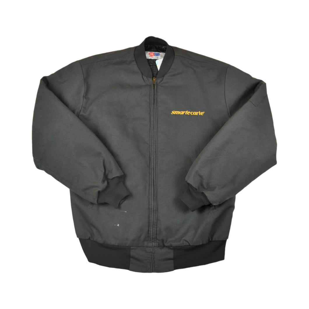 Vintage Workwear Bomber Jacket Grey Large