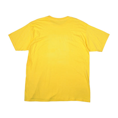 Vintage American Woman Printed T-Shirt Yellow XXL