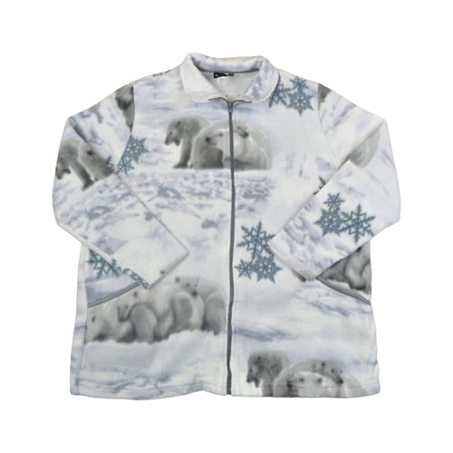 Vintage Fleece Sherpa Jacket Polar Bear Print Ladies XL