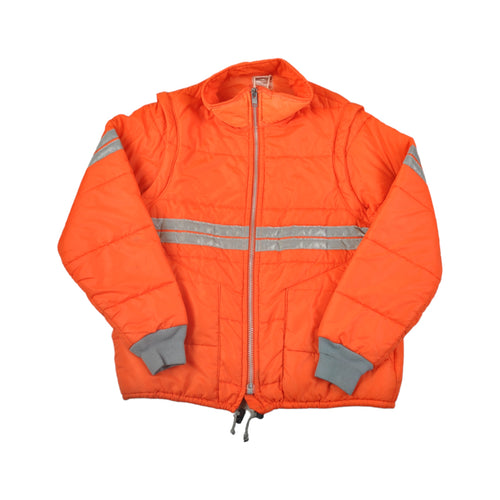 Vintage 80s Ski Jacket Hi Vis Orange Large