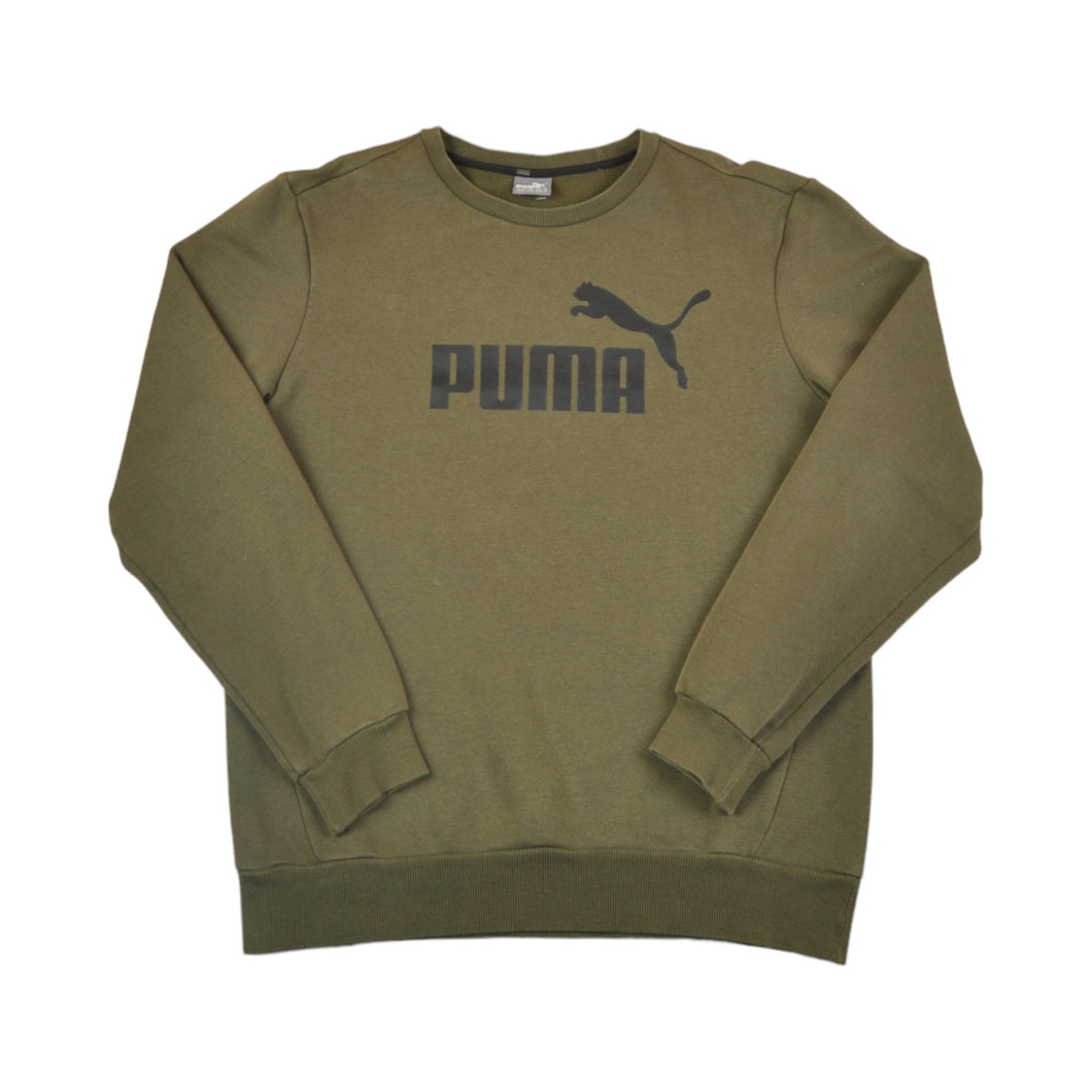 Vintage Puma Crewneck Sweatshirt Khaki Medium