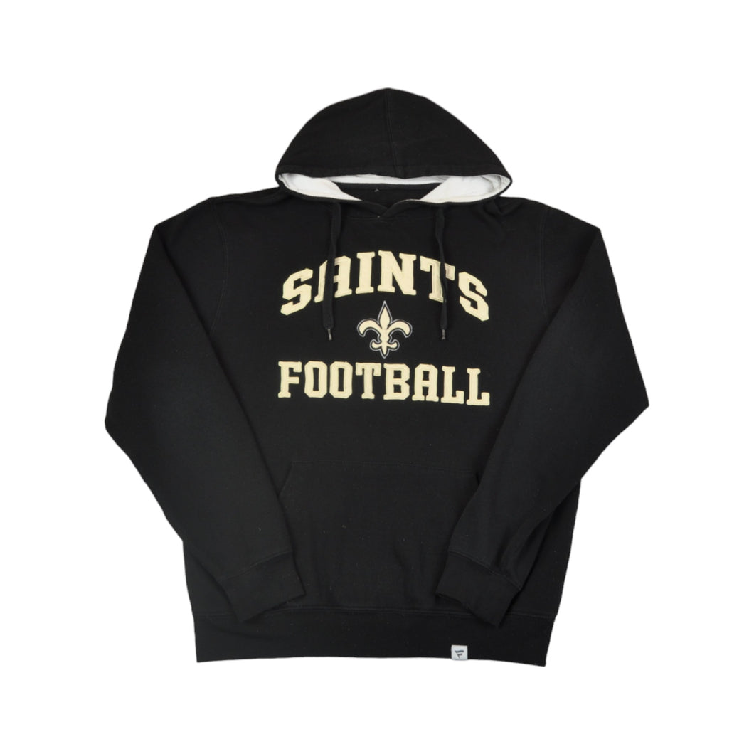 Vintage Saints Football Hoodie Sweatshirt Black Ladies Medium