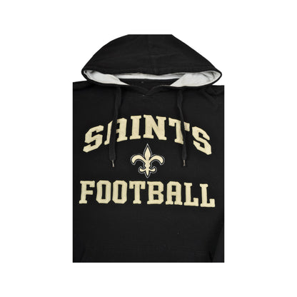 Vintage Saints Football Hoodie Sweatshirt Black Ladies Medium