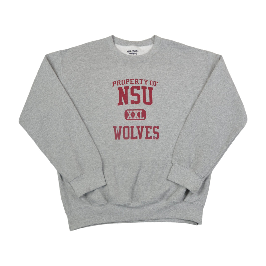 Vintage NSU Wolves Crew Neck Sweatshirt Grey Small