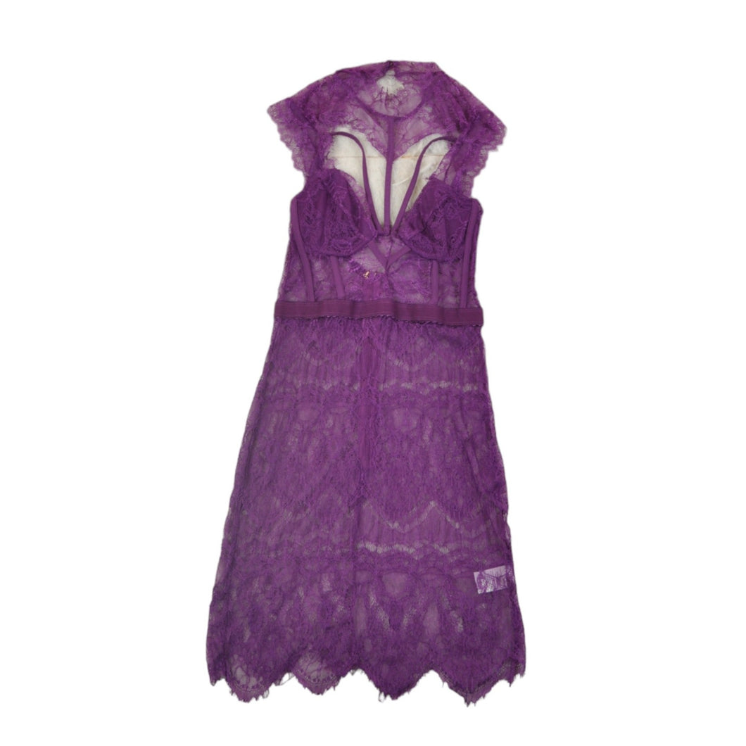 Y2K Lace Dress Purple Small