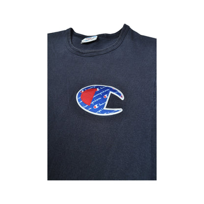 Vintage Champion T-Shirt Navy Small