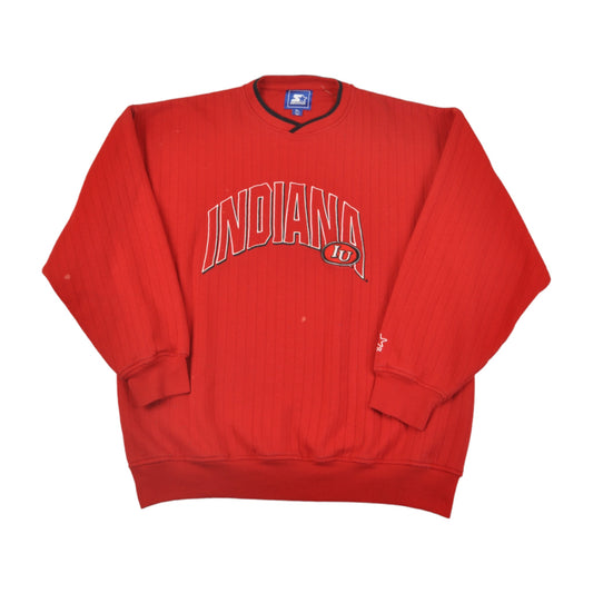 Vintage Starter Indiana Hoosiers Sweatshirt Red XL