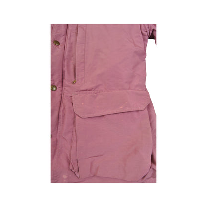 Vintage Woolrich Hooded Jacket Wool Blanket Lined Pink Ladies Small