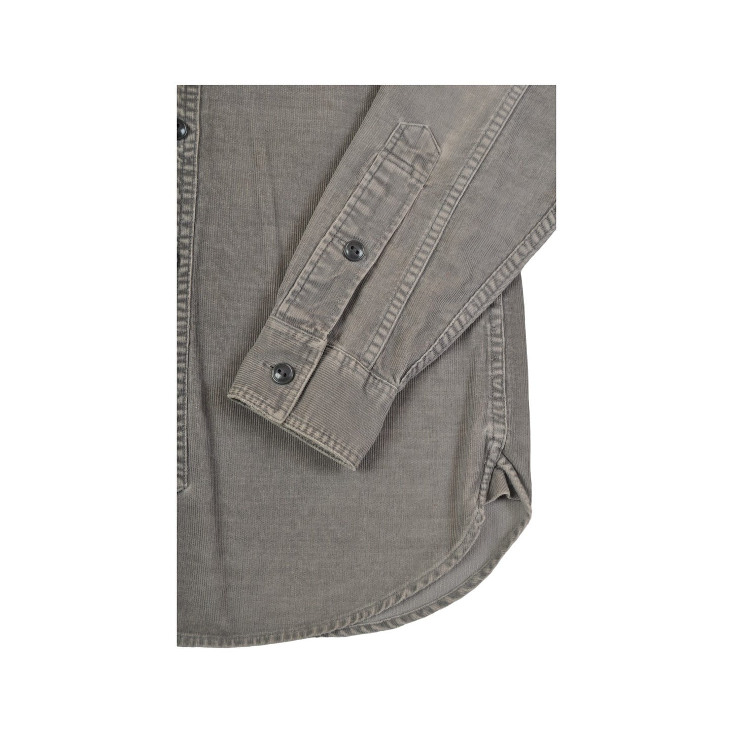 Vintage Corduroy Shirt Long Sleeved Grey XS