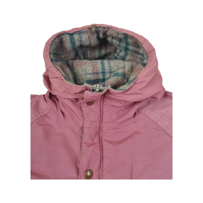 Vintage Woolrich Hooded Jacket Wool Blanket Lined Pink Ladies Small