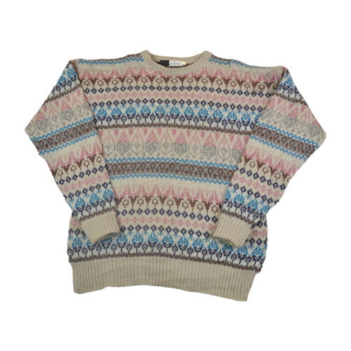 Vintage Knitwear Sweater Scandi Pattern Ladies XL