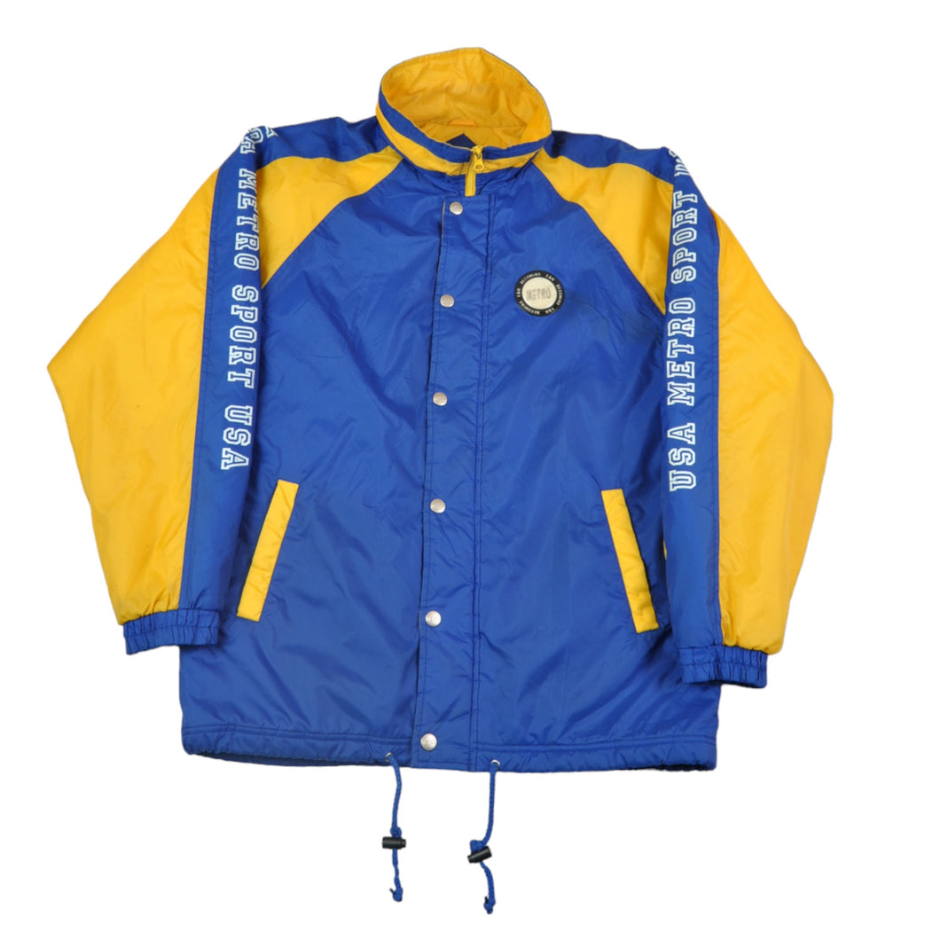 Vintage Ski Jacket Yellow/Blue Large