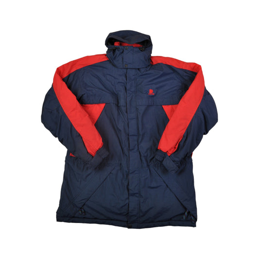 Vintage Alpine Ski Jacket Retro Block Colour Navy/Red XL