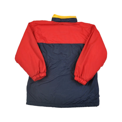 Vintage Ski Jacket Retro Colour Block Red/Black Ladies Small