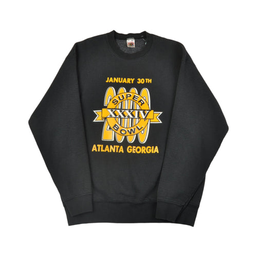 Vintage Super Bowl XXXIV Atlanta Georgia Sweatshirt Black XL