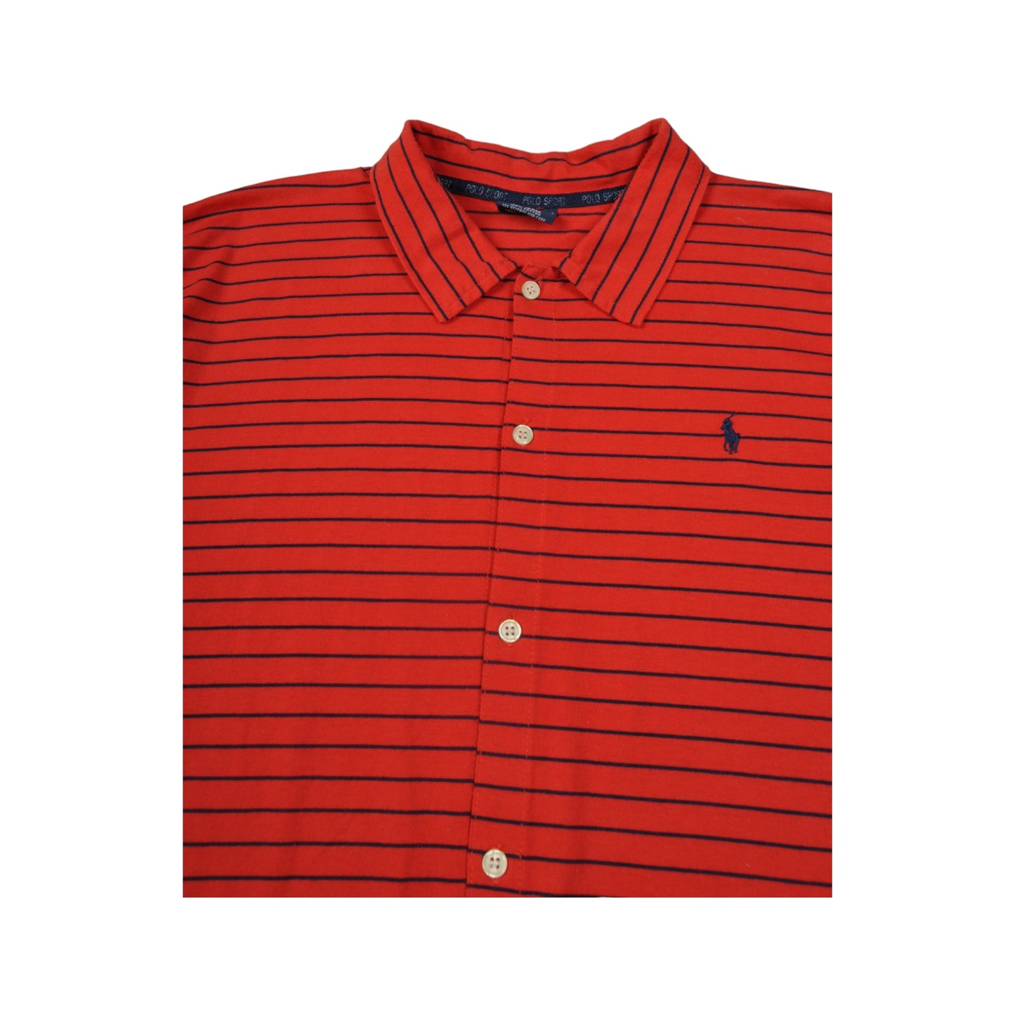Vintage Polo Ralph Lauren Button T-Shirt Red Large