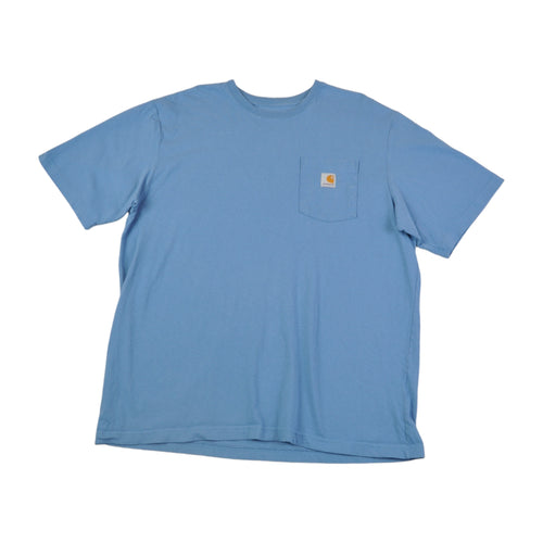 Vintage Carhartt Pocket T-shirt Blue XL