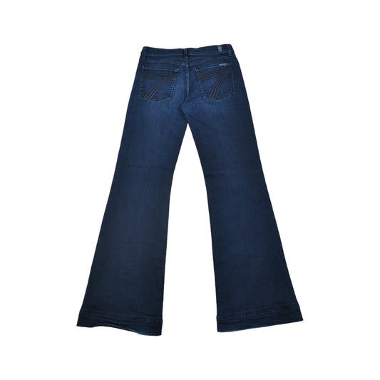 Vintage 7 for All Mankind Flare Jeans Blue Wash Denim Ladies W32 L34