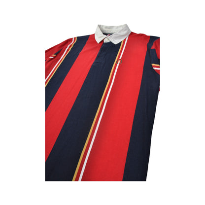Vintage Chaps Ralph Lauren Stripe T-Shirt Red Large