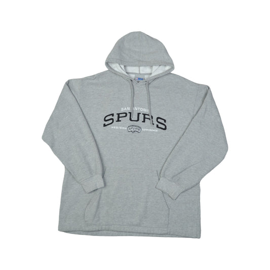 Vintage NBA San Antonio Spurs Hoodie Grey Large