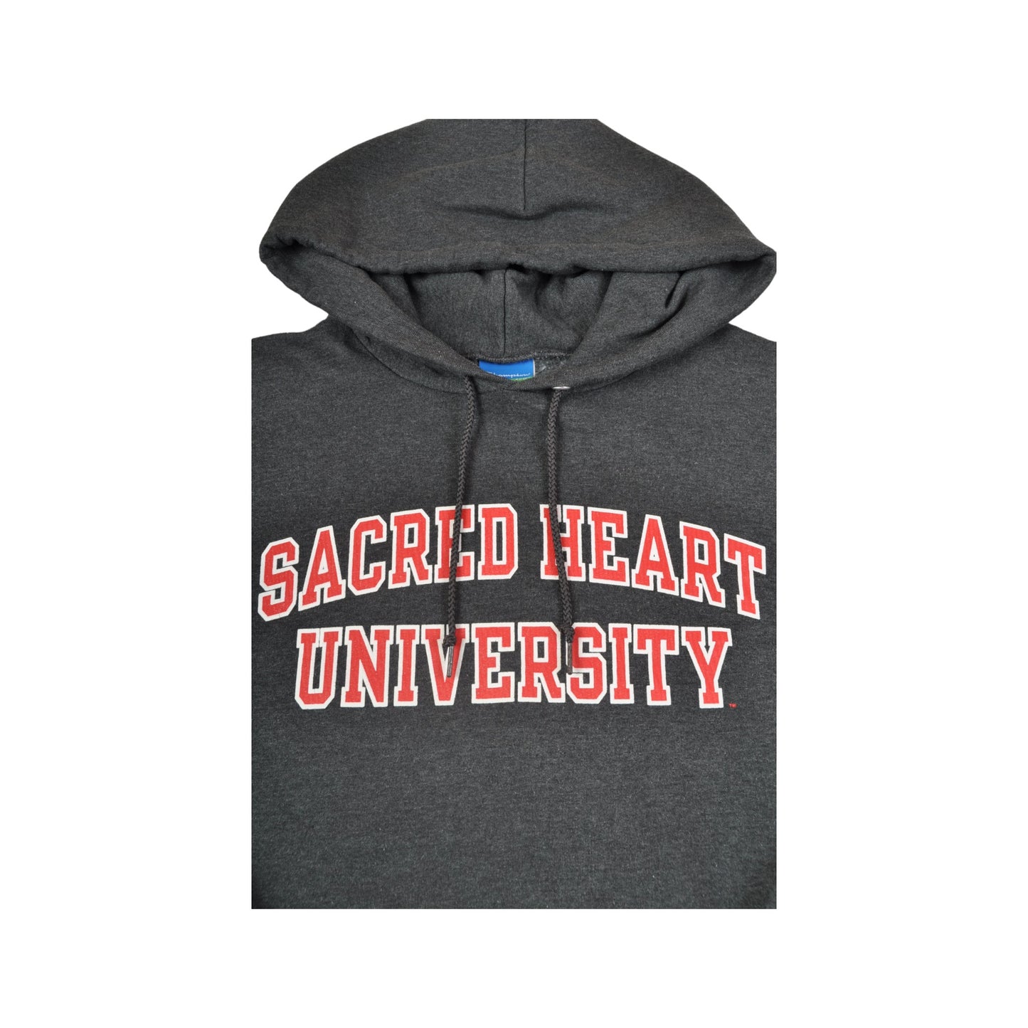 Vintage Champion Sacred Hear University Hoodie Sweatshirt Grey XS
