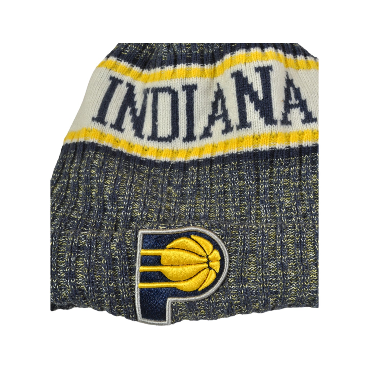Vintage NBA Indiana Pacers New Era Beanie Hat Navy/Yellow