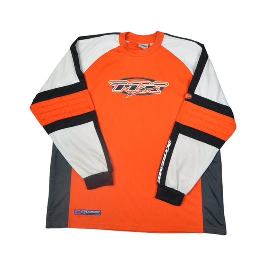 Vintage MX Motocross Jersey Orange XXL