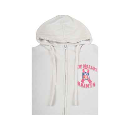 Vintage NFL New Orleans Saints Hoodie Sweatshirt White Ladies XL